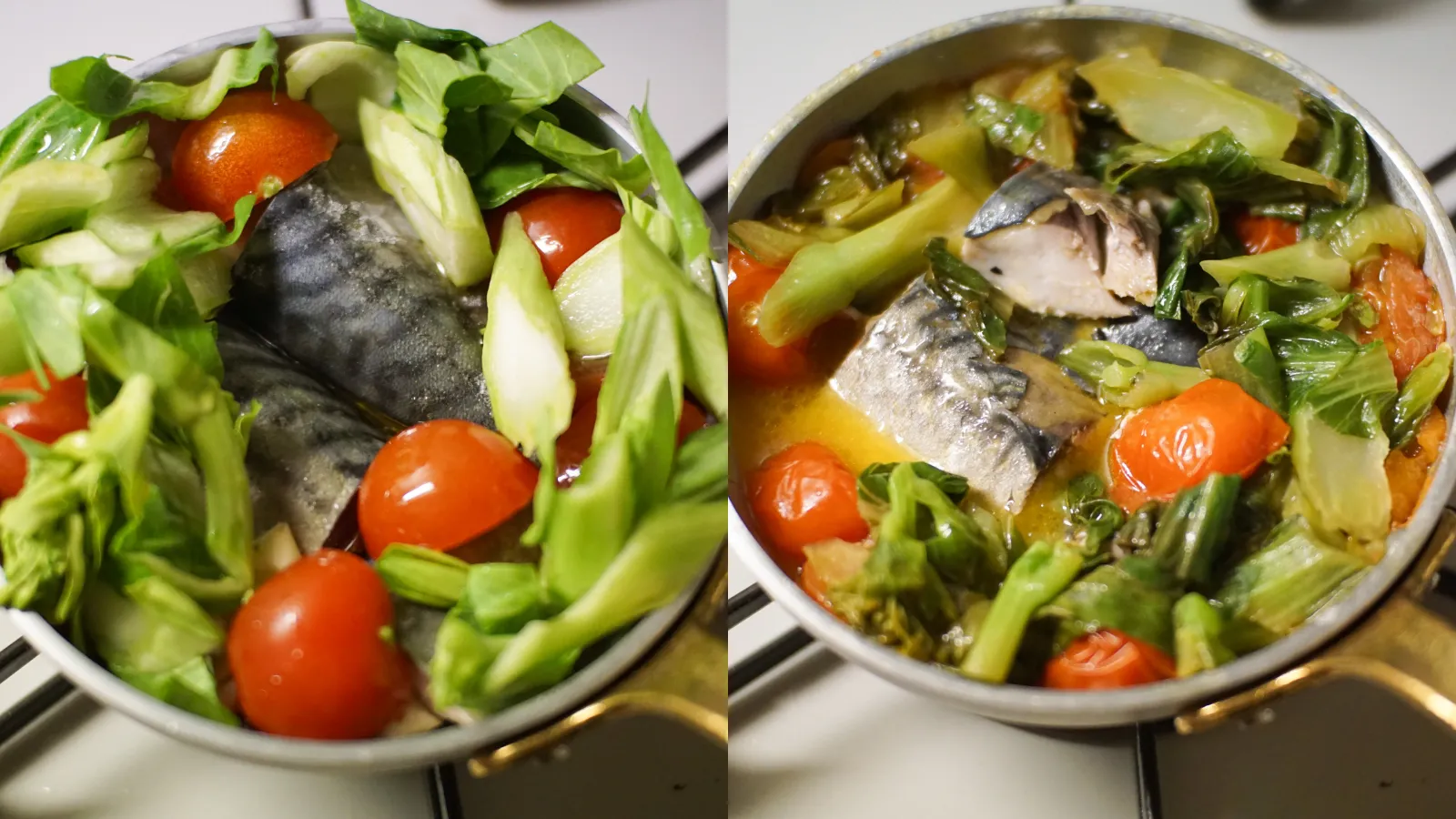 冷凍サバのオリーブオイル煮