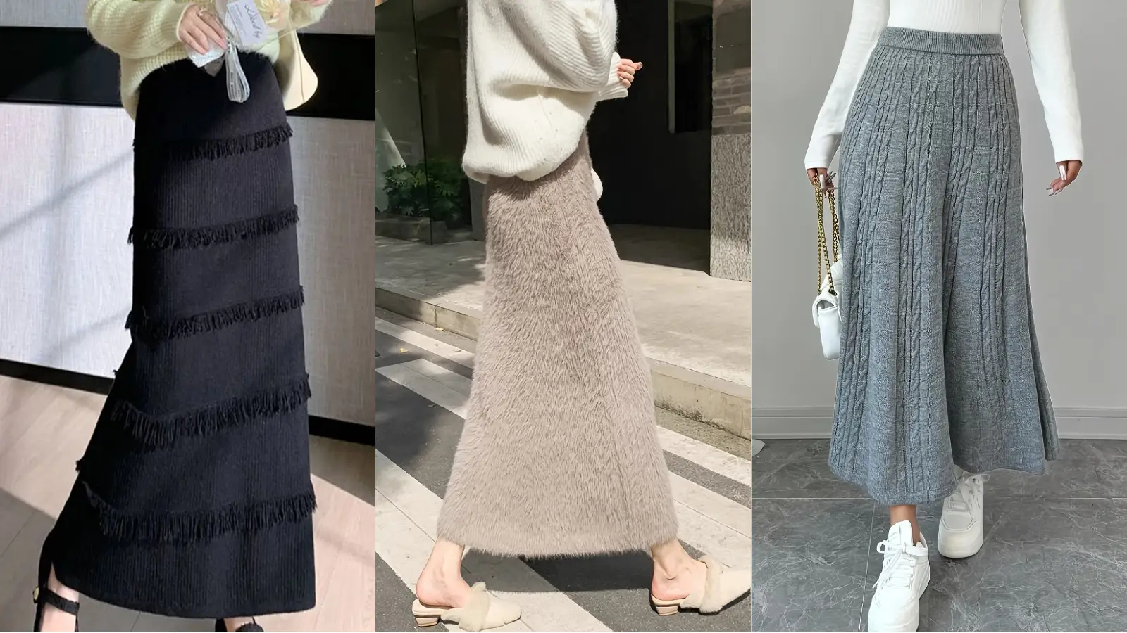 Temuニットスカート