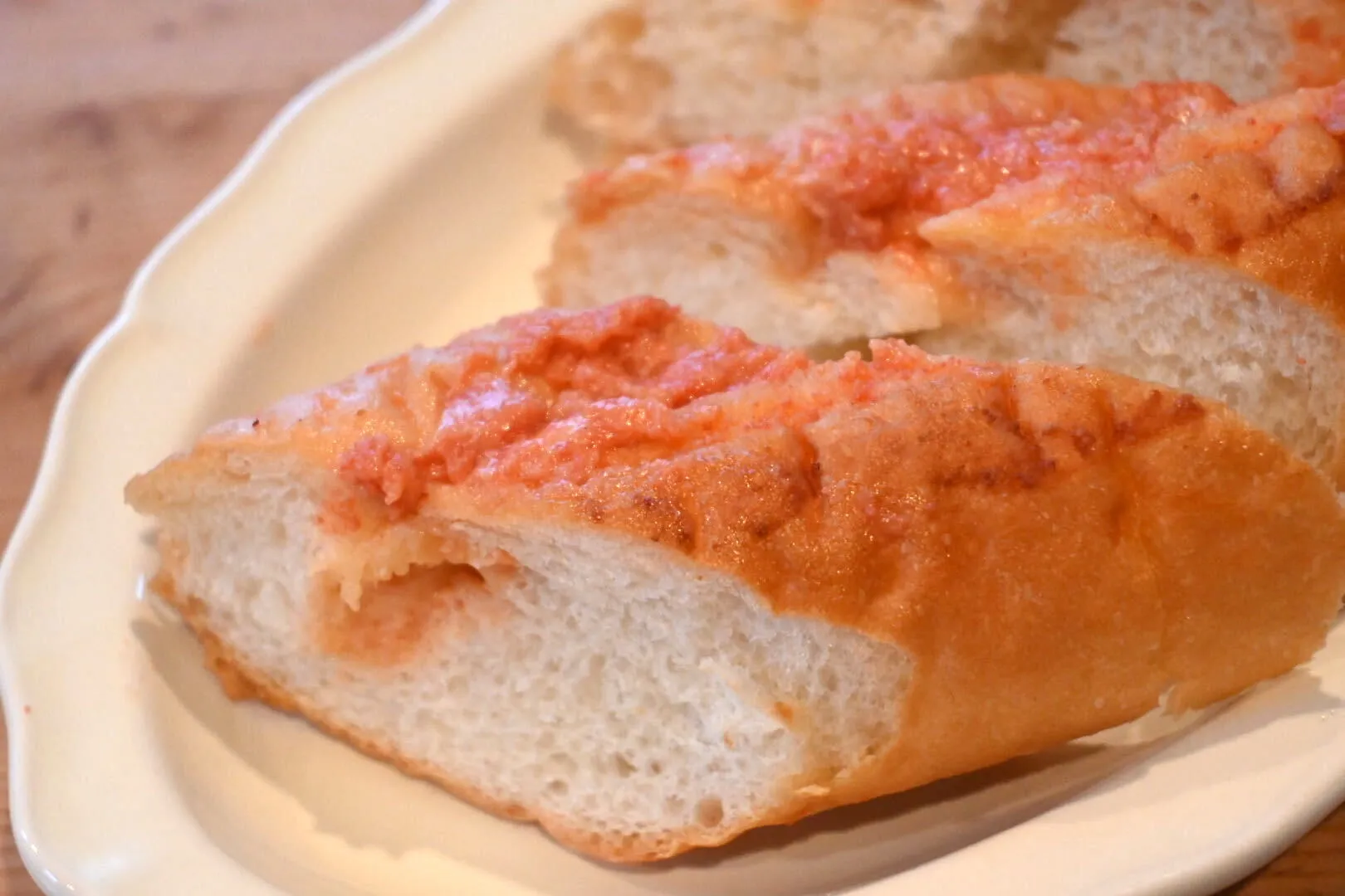 こだわりのめんたいフランスパン