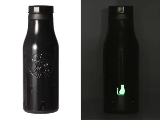 ハロウィン2026ステンレスロゴボトルキャットグローインザダーク473ml