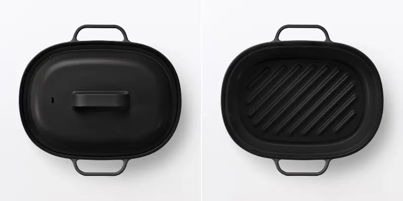 無印無印レンジで焼き料理グリルプレートデザイン