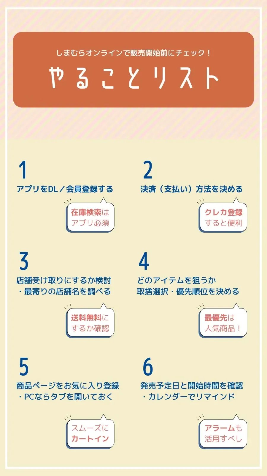 販売開始前の事前準備.