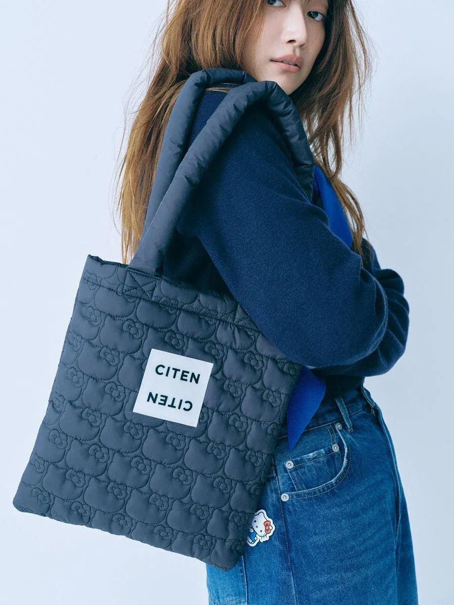 CITEN × Hello Kitty ふわふわキルティングトートの全体画像
