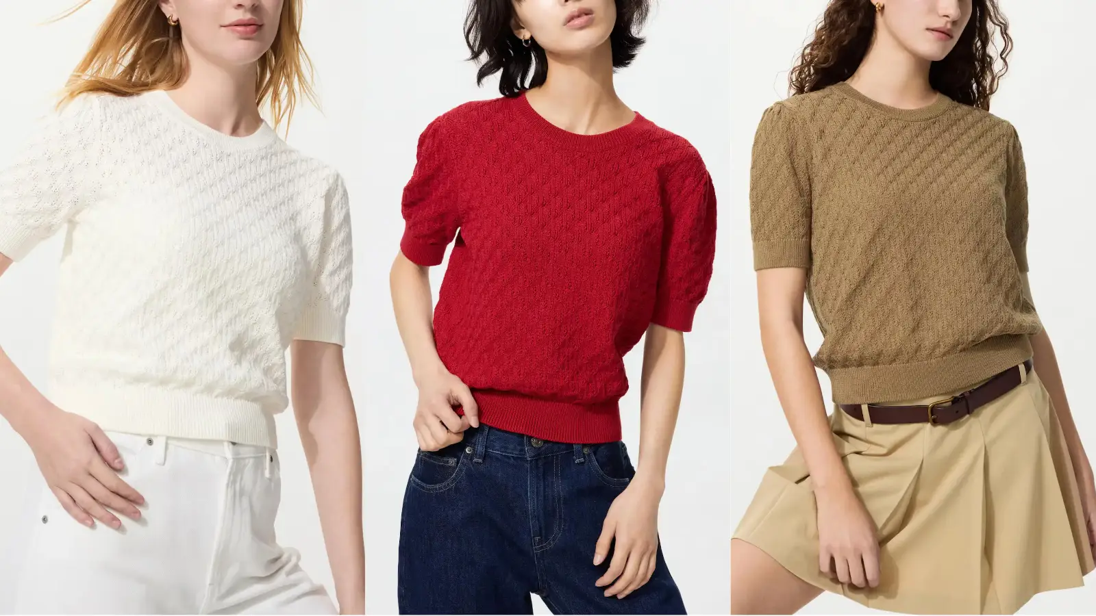 ユニクロポインテールクルーネックセーターウォッシャブル