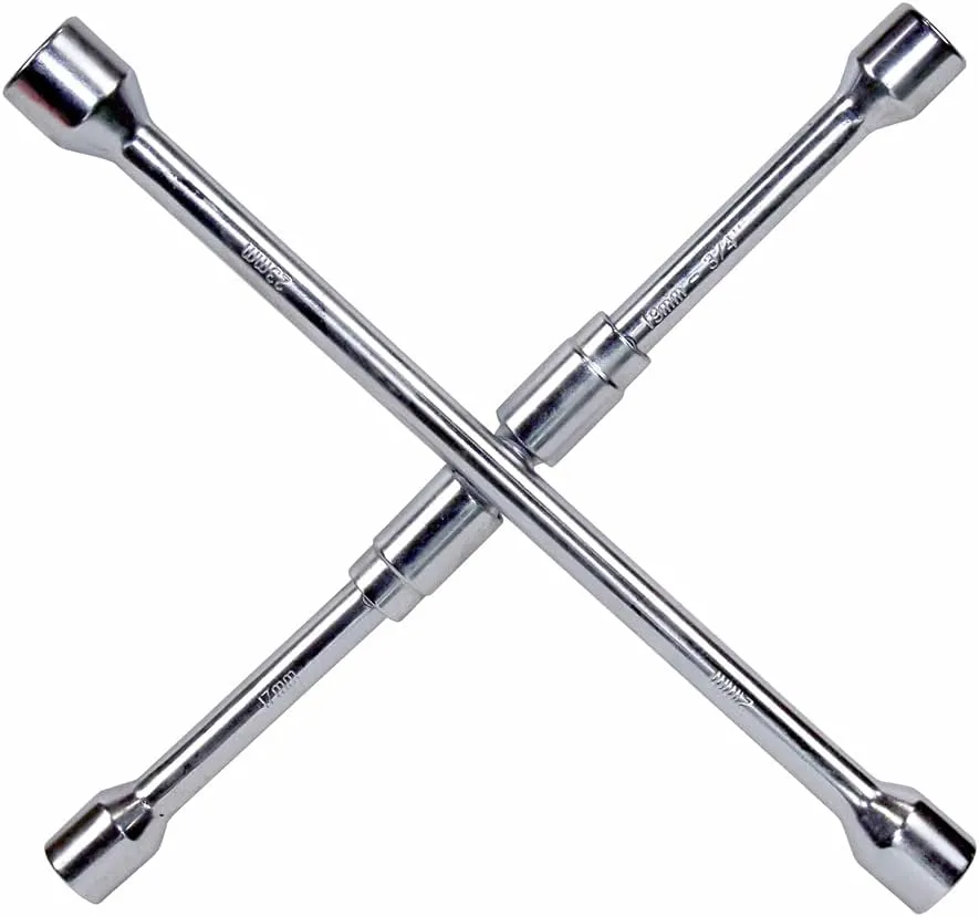 メルテック 車用クロスレンチ タイヤ交換工具 折りたたみ式 薄型ソケット