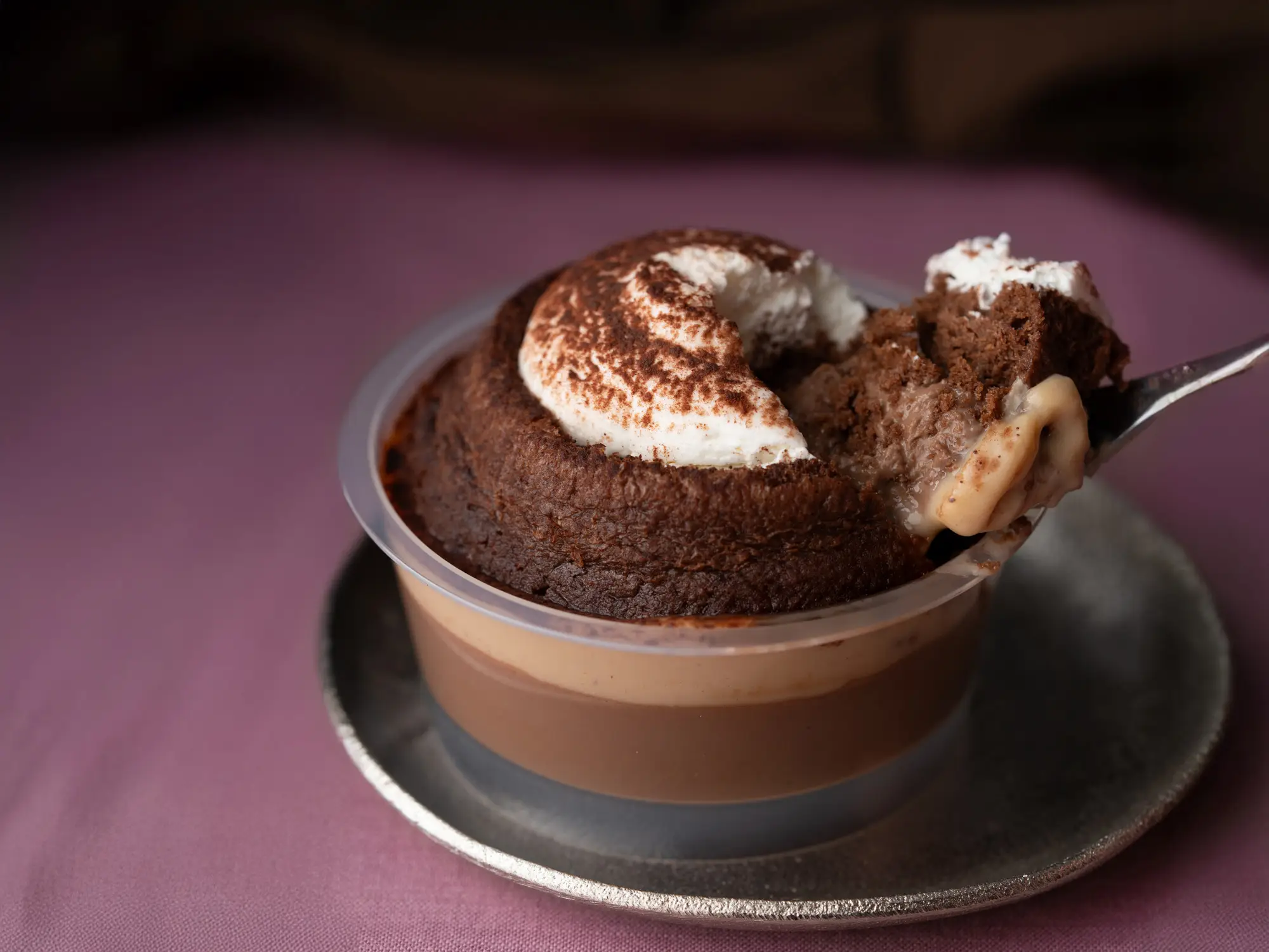 成城石井自家製マロンソース仕上げのガトーショコラのせプリン