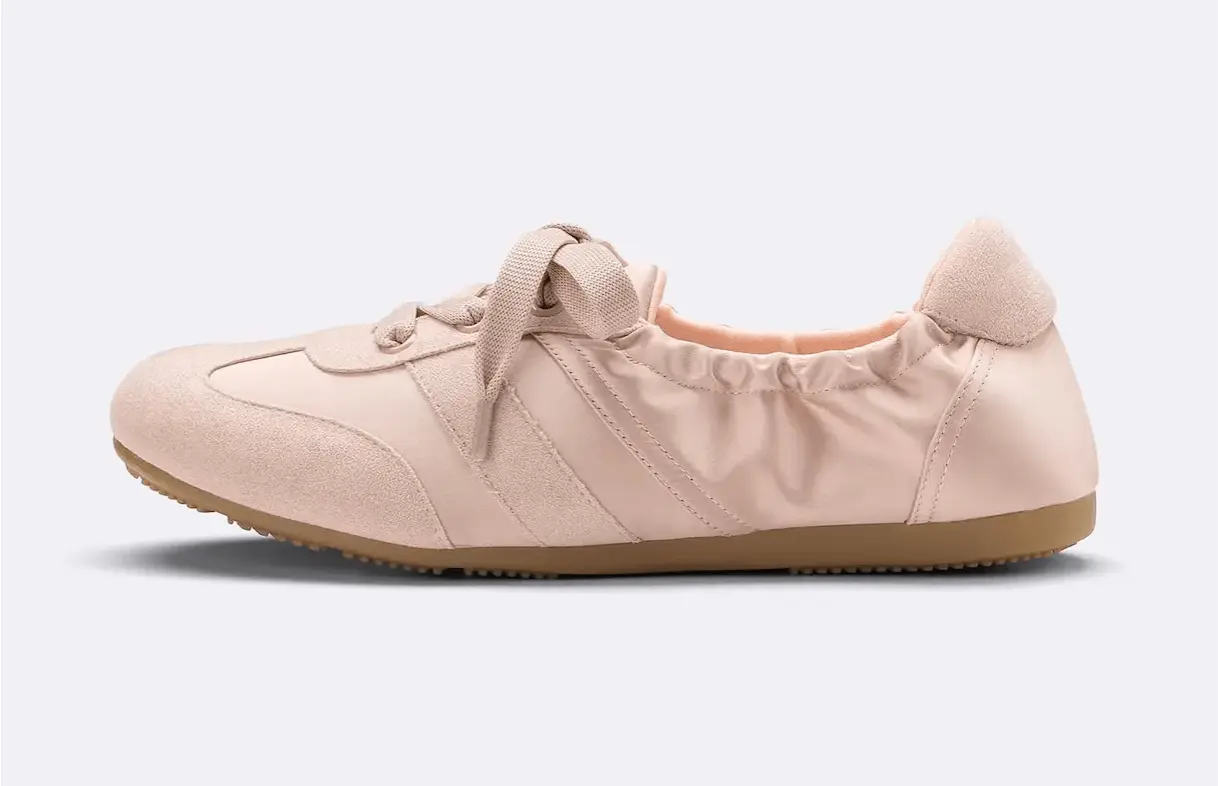 GUギャザーバレエスニーカーピンク