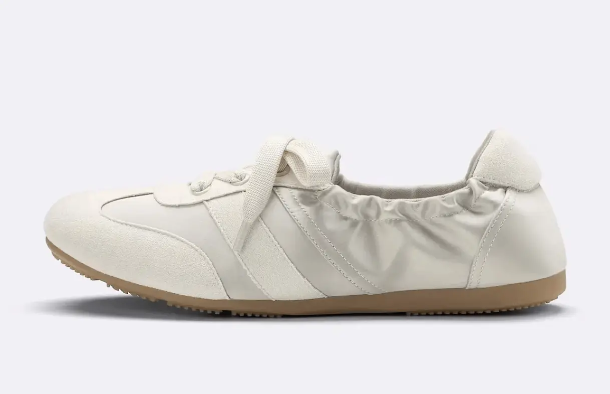 GUギャザーバレエスニーカーライトグレー