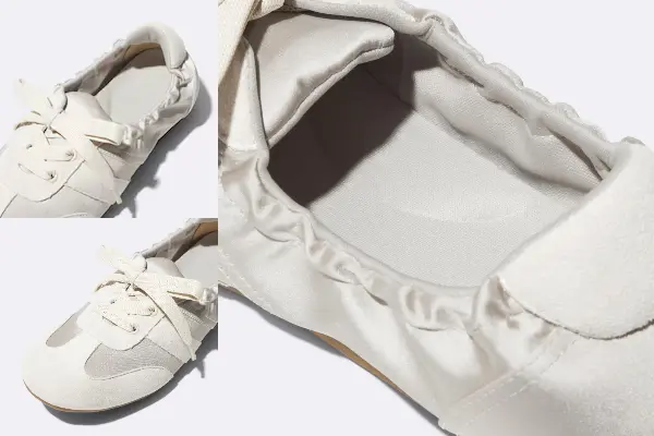 GUギャザーバレエスニーカーディティール