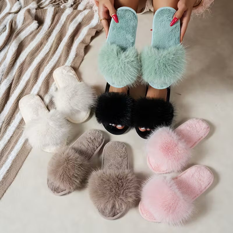 レディースふわふわスリッパ