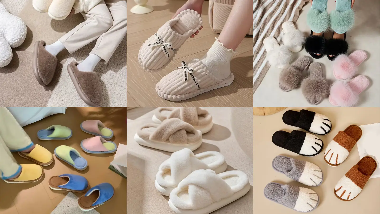 Temu冬のルームスリッパ