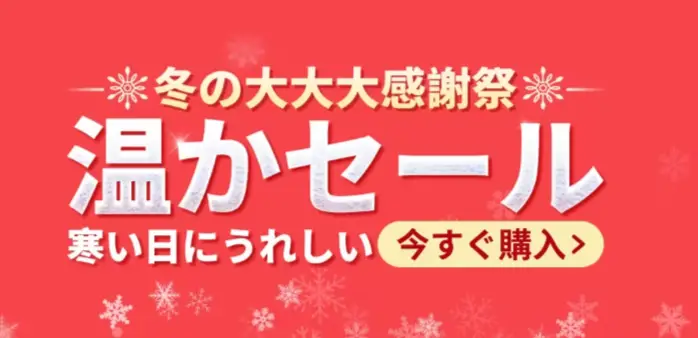 Temu冬の大大大感謝温かセール
