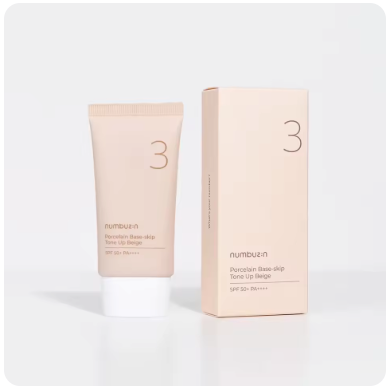 Numbuzin NO.3 磁器ベーススキップトーンアップベージュクリーム
