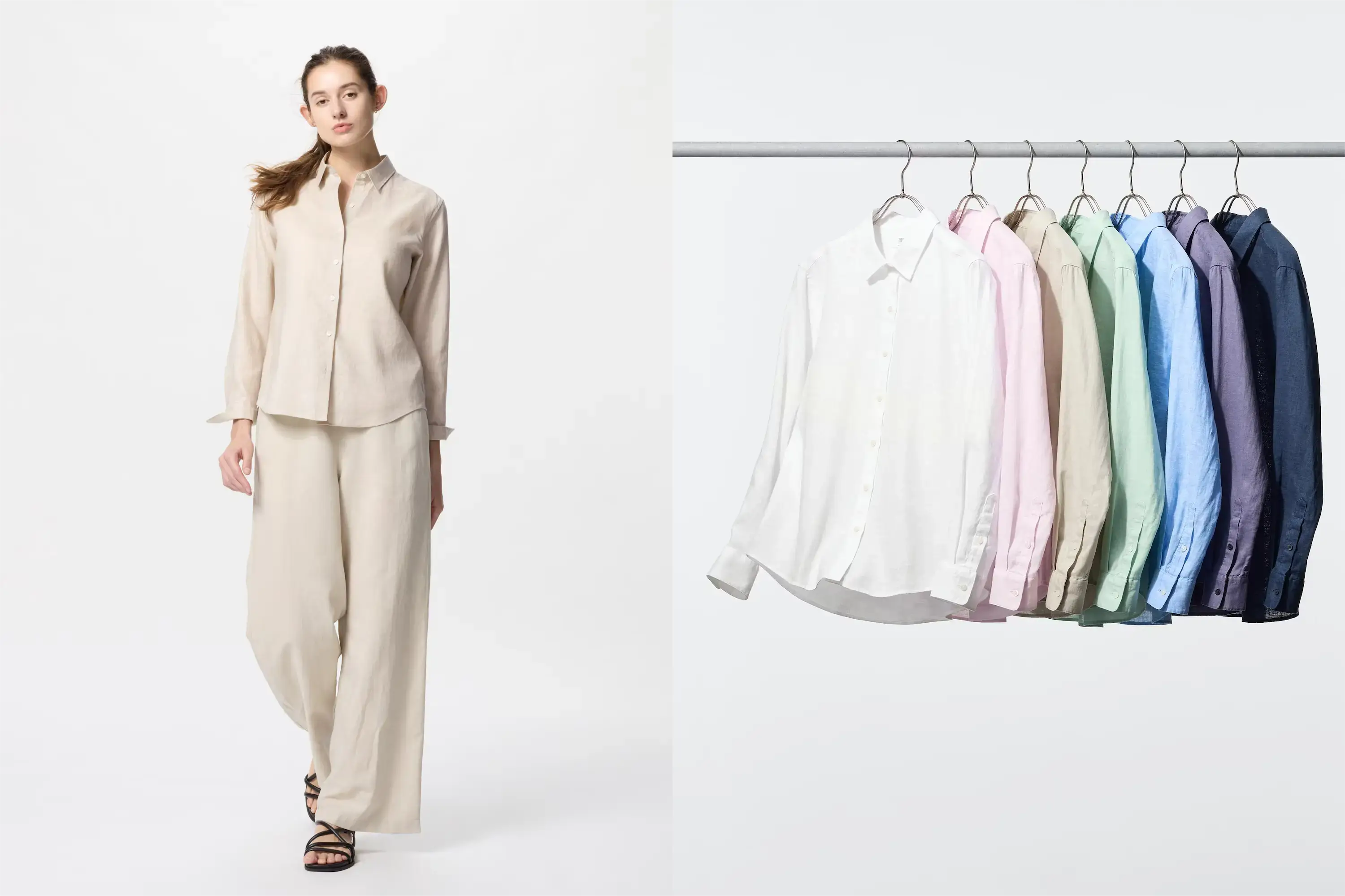 ユニクロプレミアムリネンシャツ