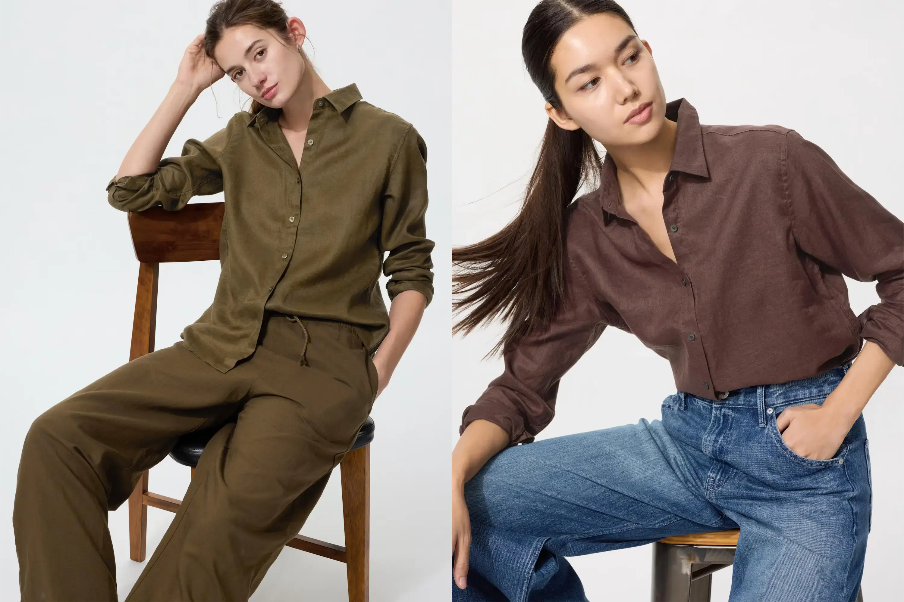 ユニクロプレミアムリネンシャツ