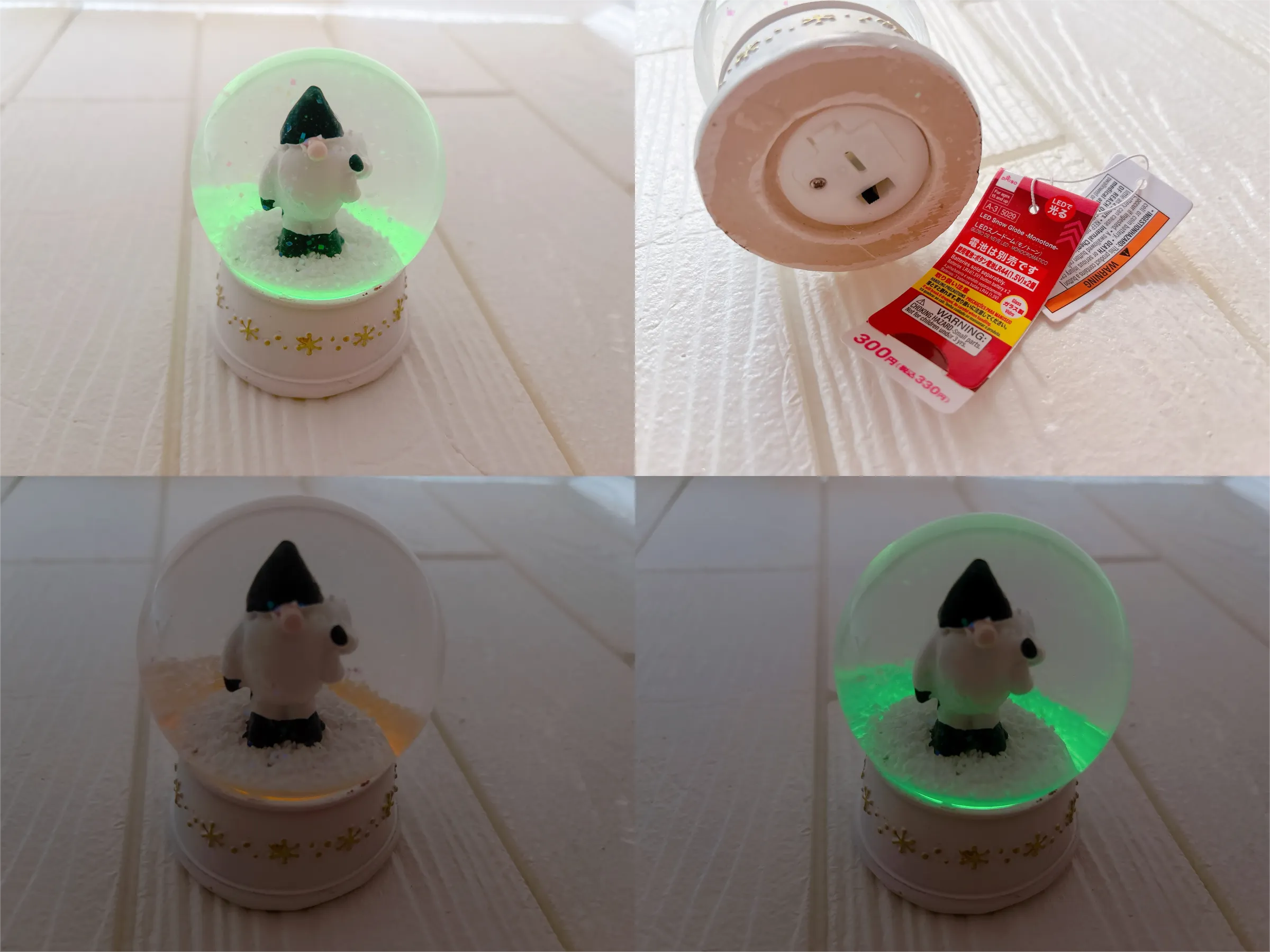 LEDスノードームの光り方