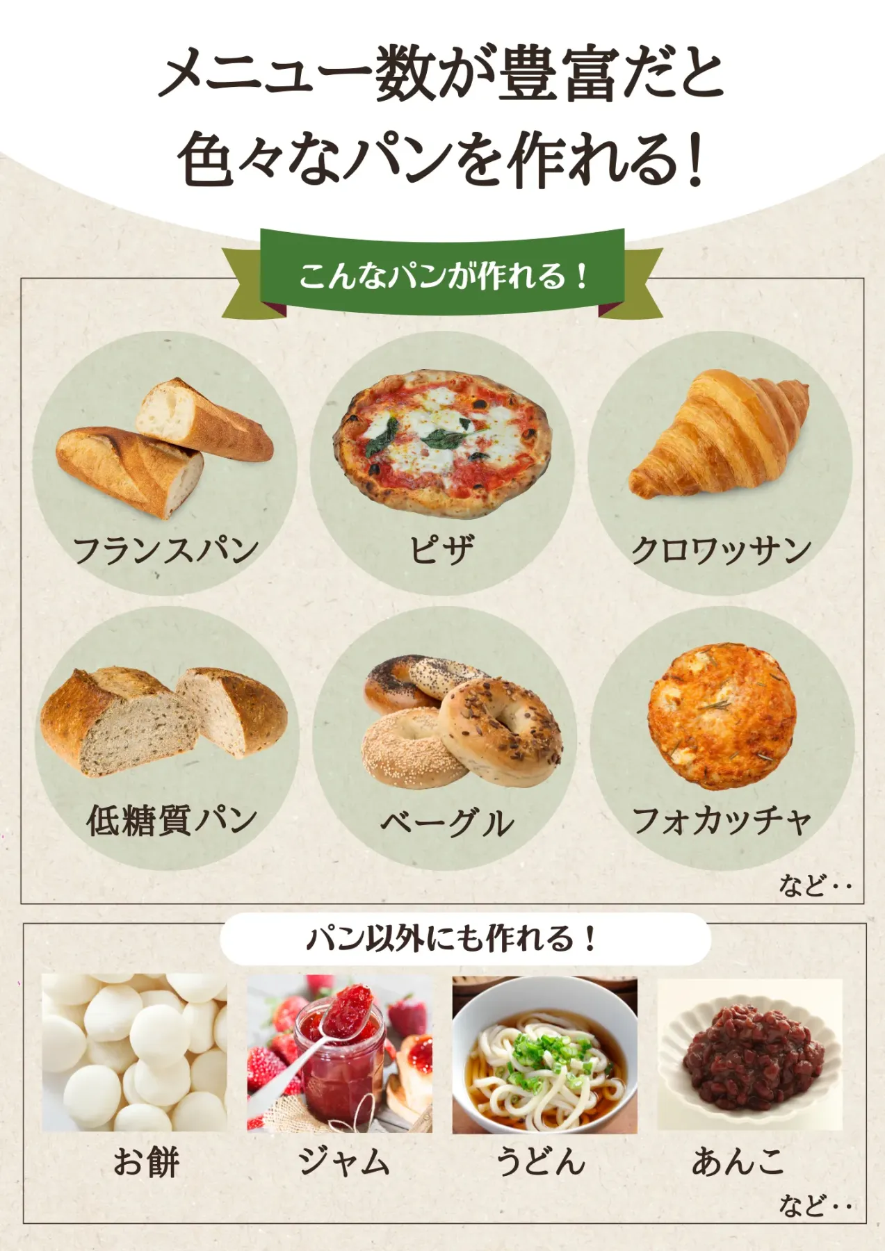 ホームベーカリーオートメニュー