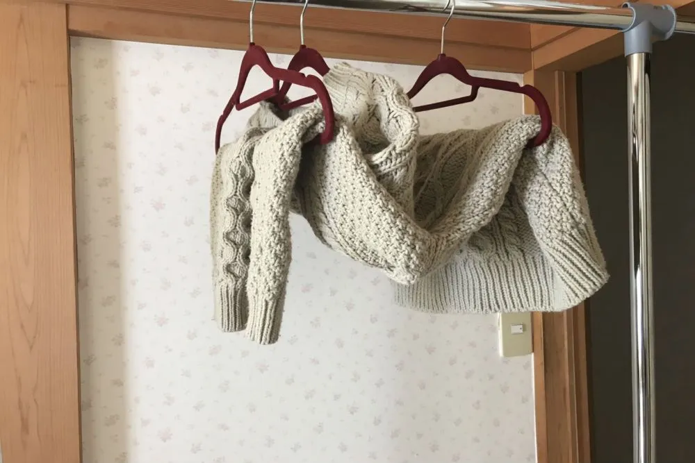ニットの干し方