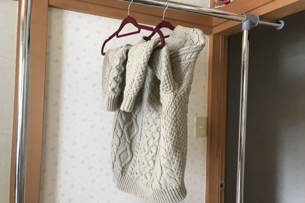 ニットの干し方
