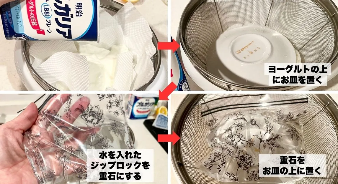 重しを置いている画像