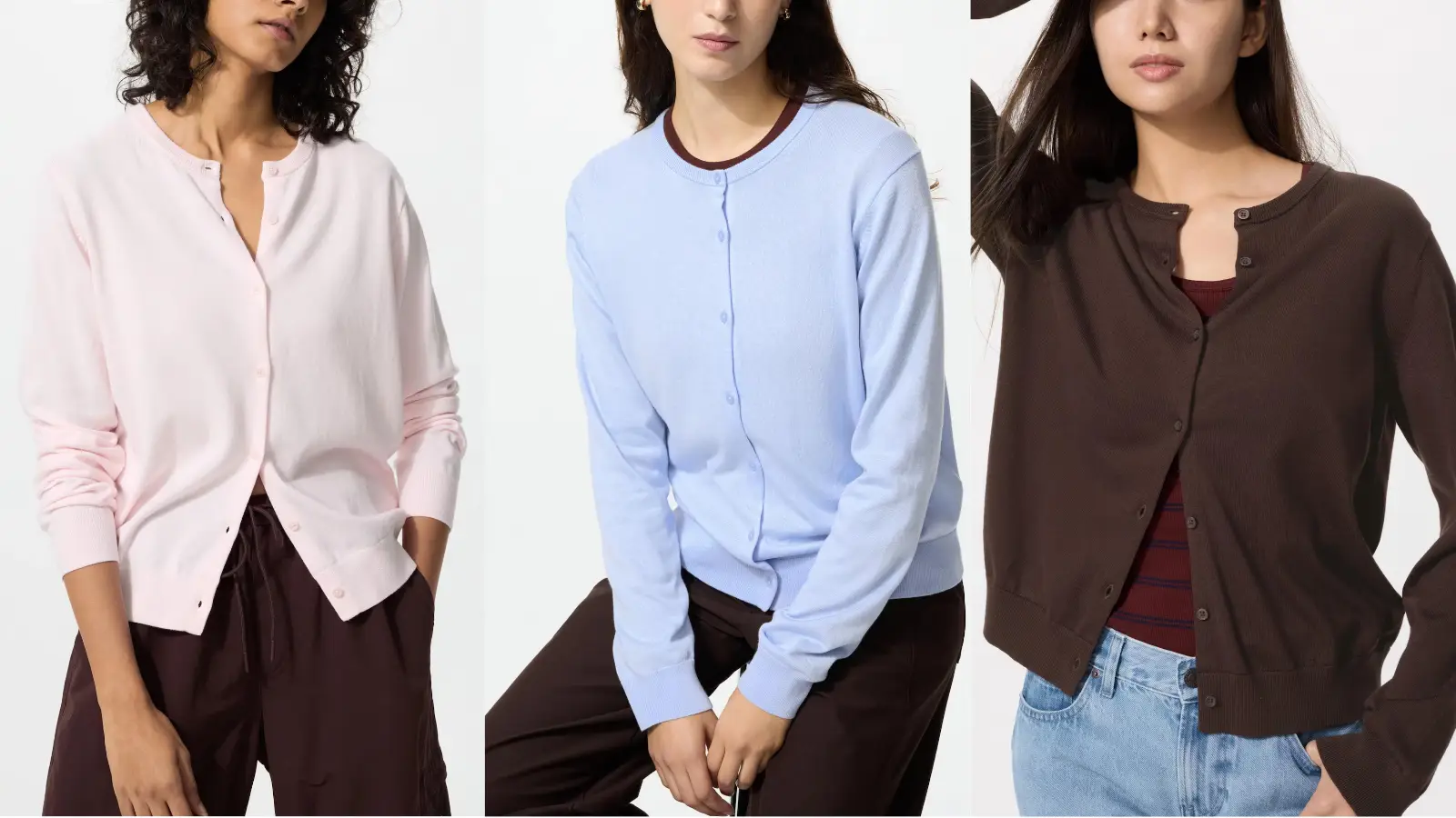 ユニクロUVカットクルーネックカーディガン