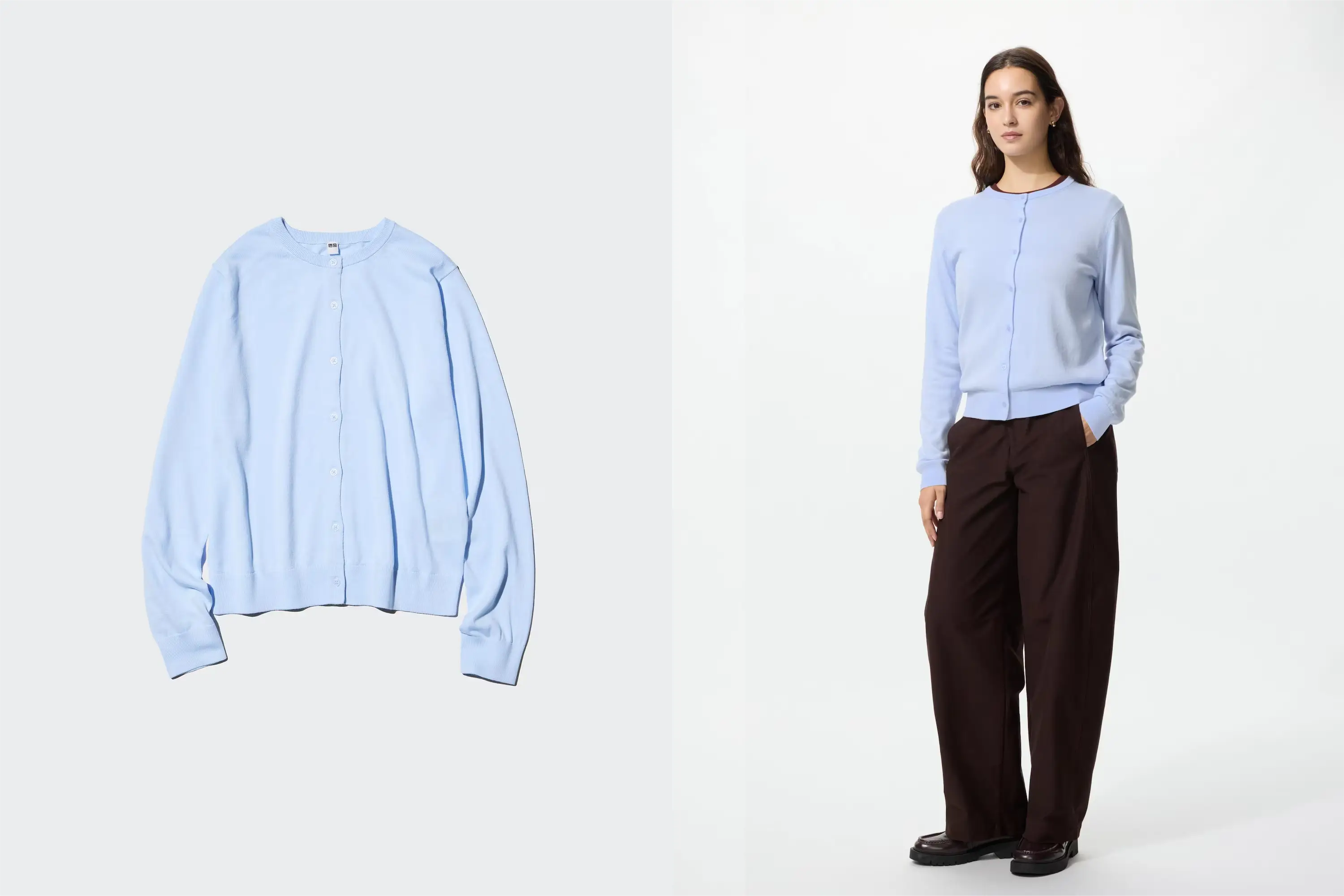 ユニクロUVカットクルーネックカーディガン