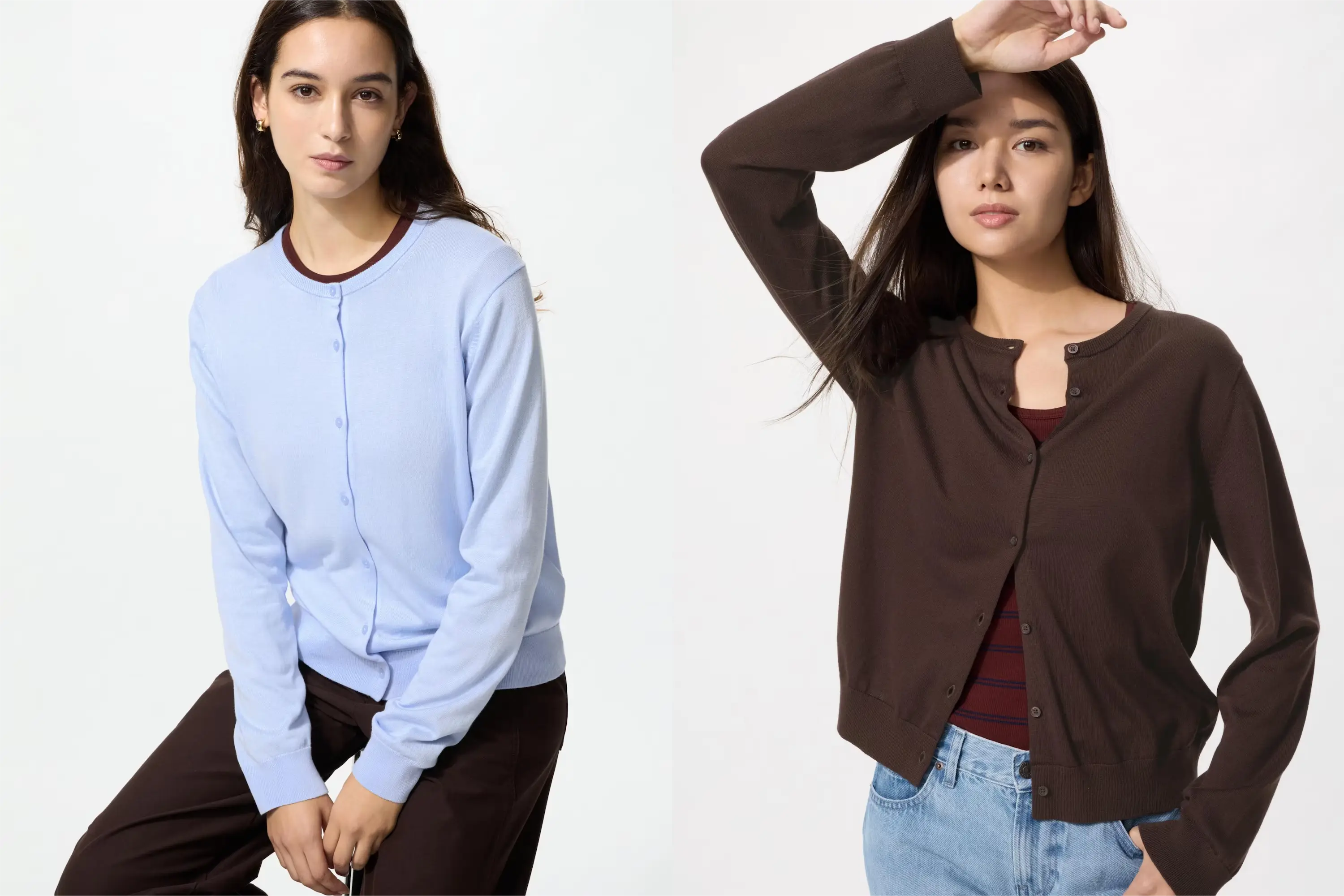 ユニクロUVカットクルーネックカーディガン