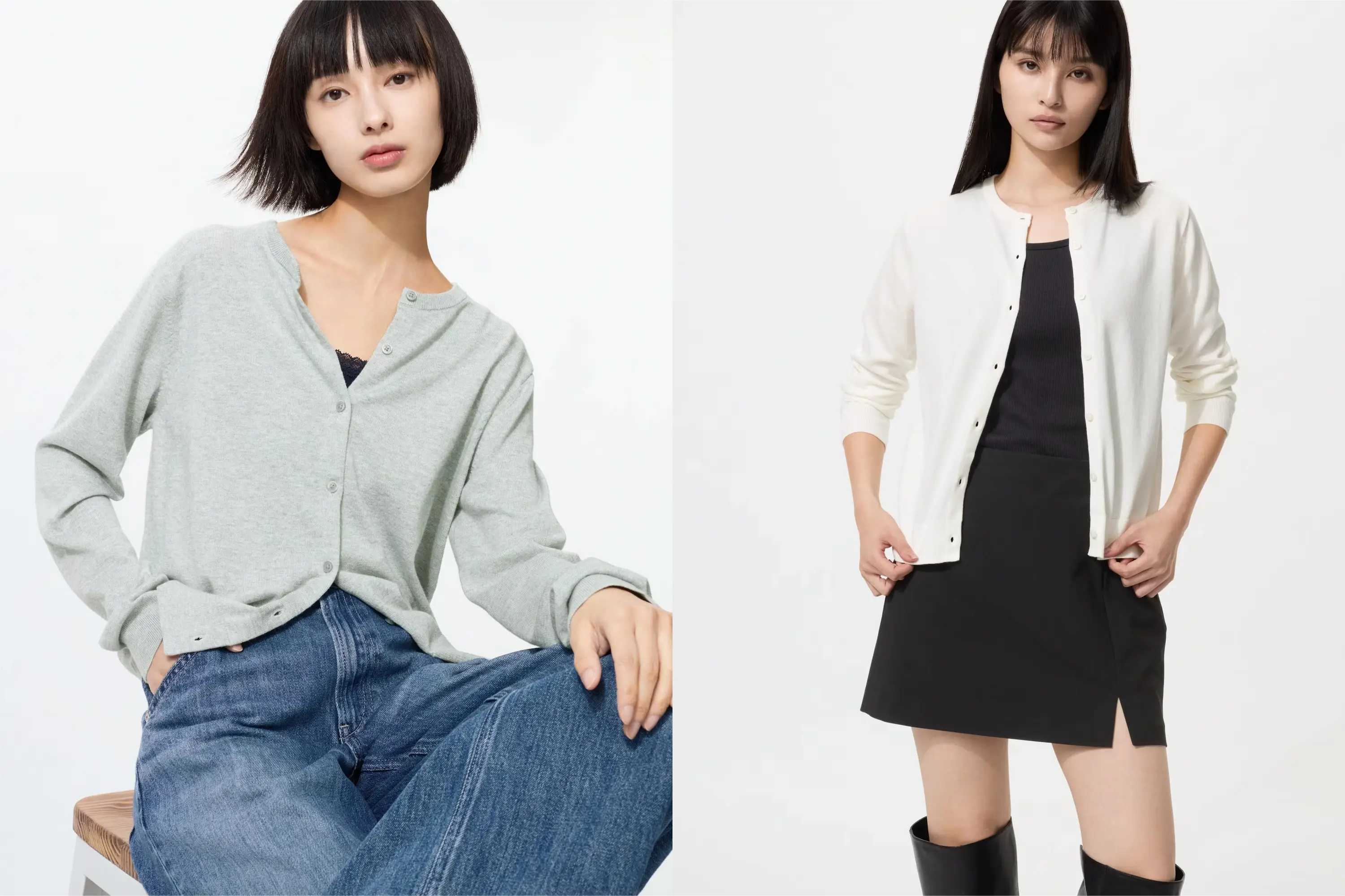 ユニクロUVカットクルーネックカーディガン