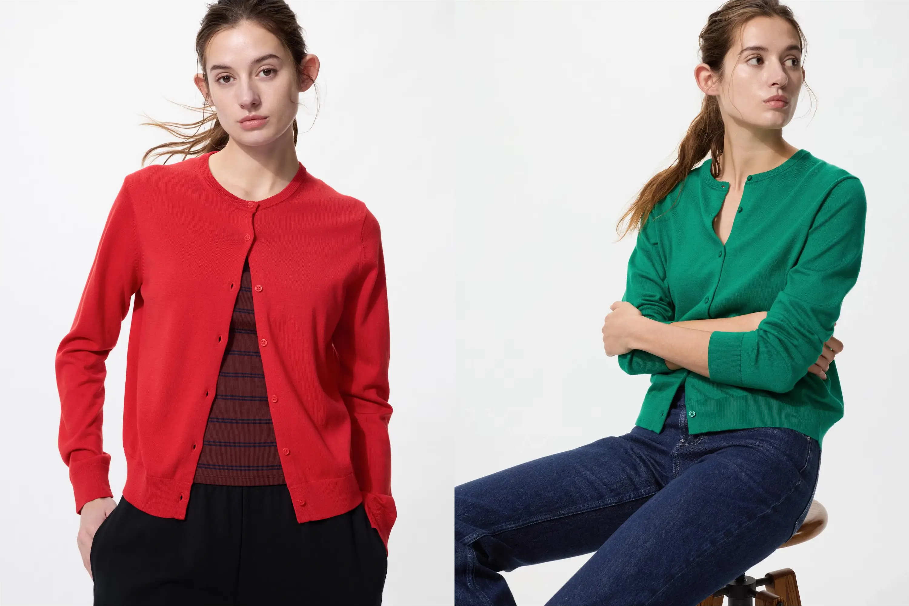 ユニクロUVカットクルーネックカーディガン