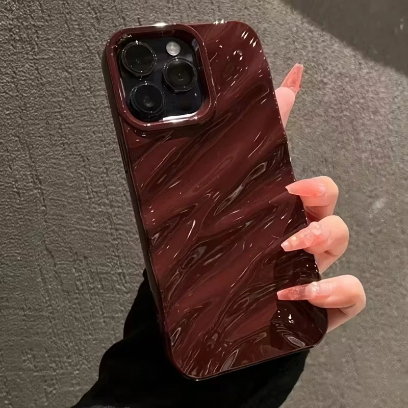 立体波模様のiPhoneケース