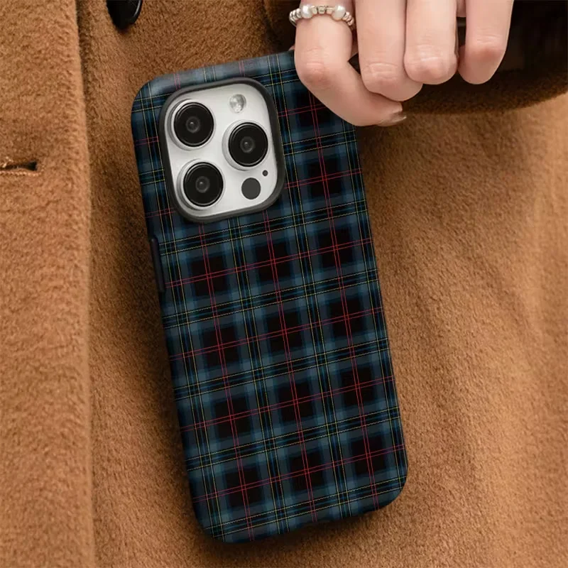 チェック柄スマホケース