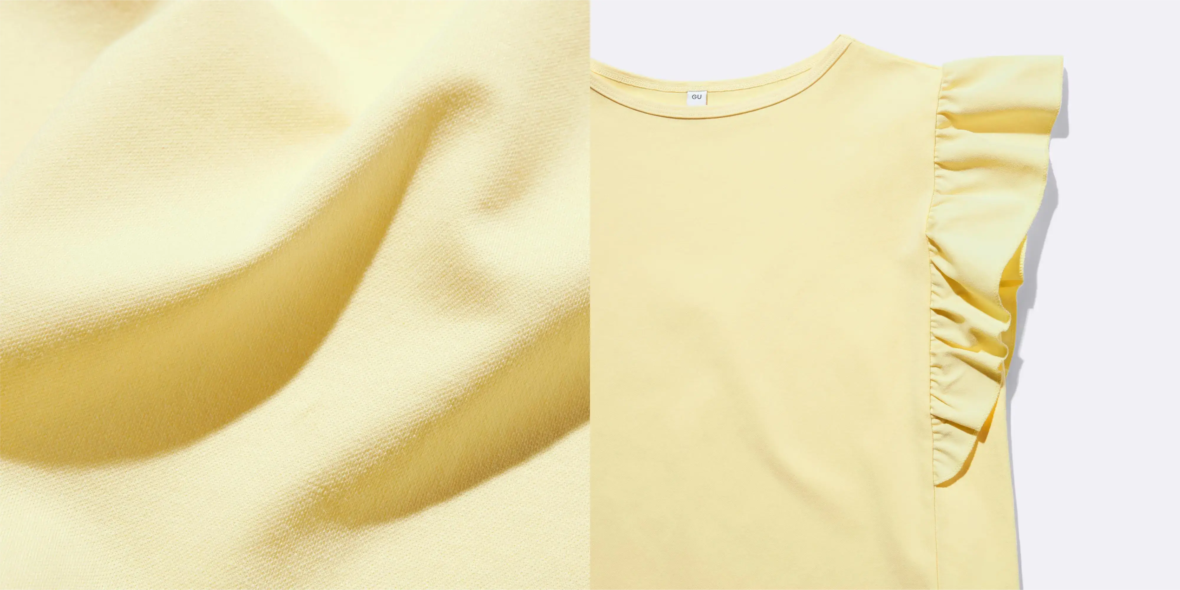 GUドライフリルスリーブT ディティール