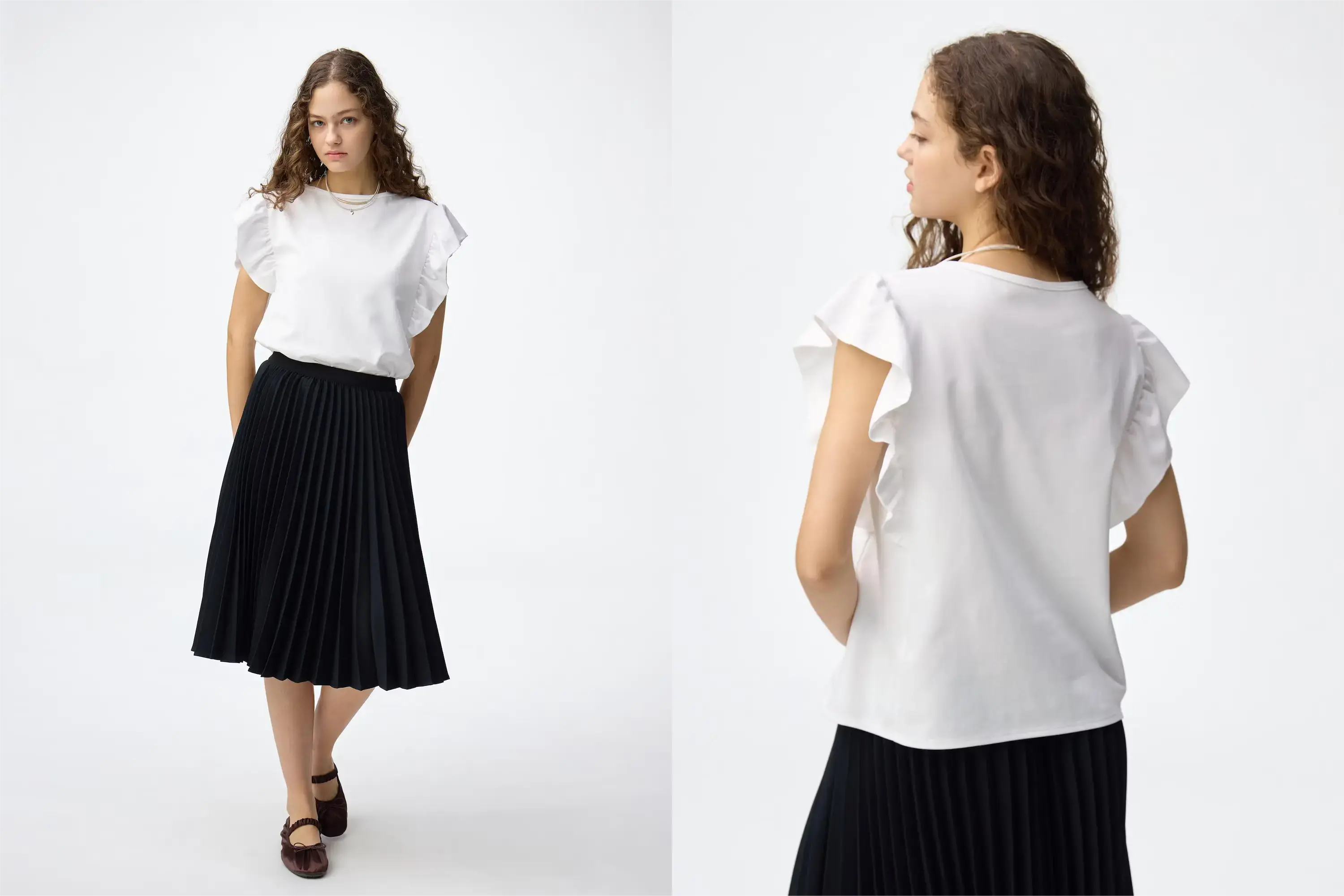 GUドライフリルスリーブT 