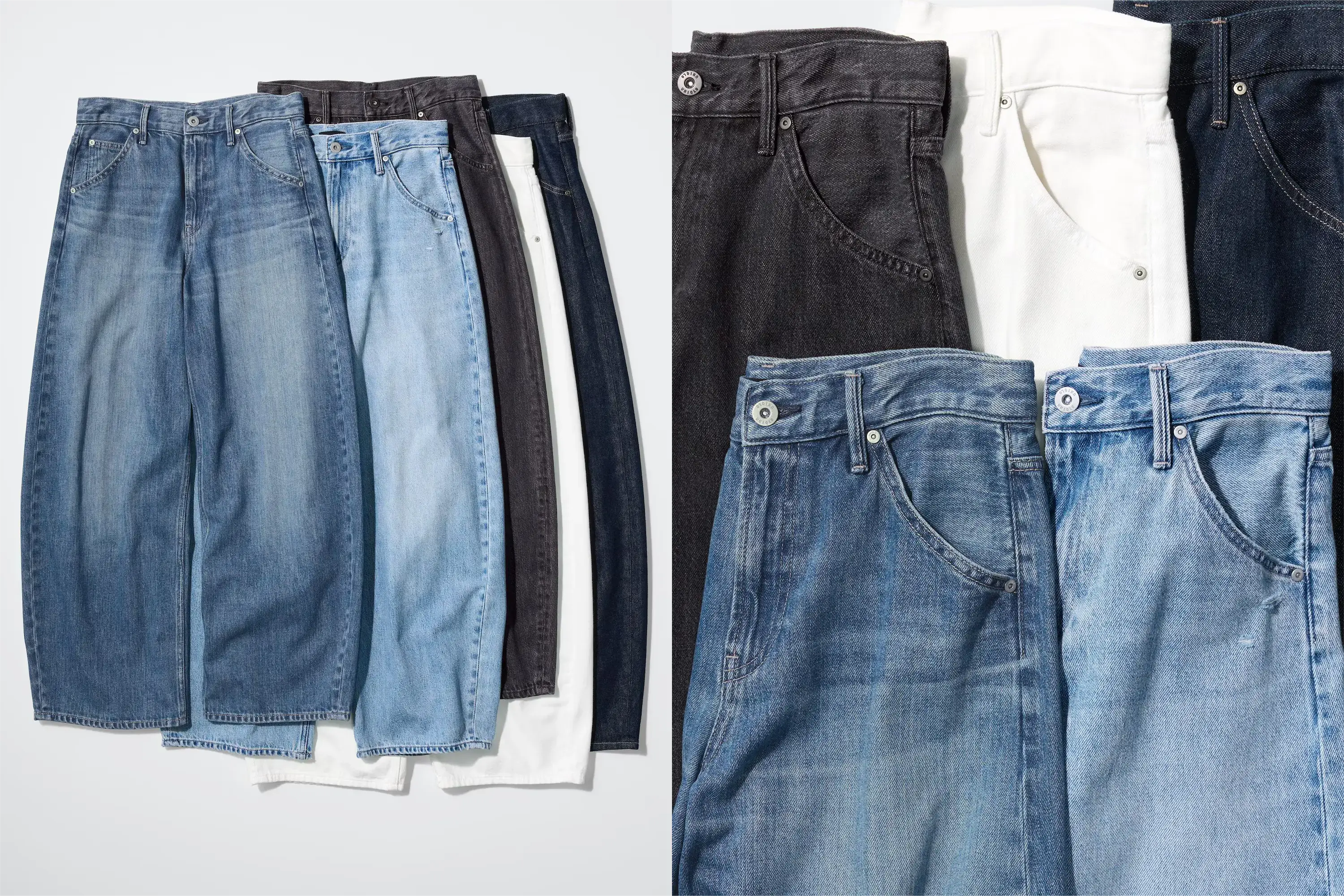 ユニクロバギーカーブジーンズカラバリ