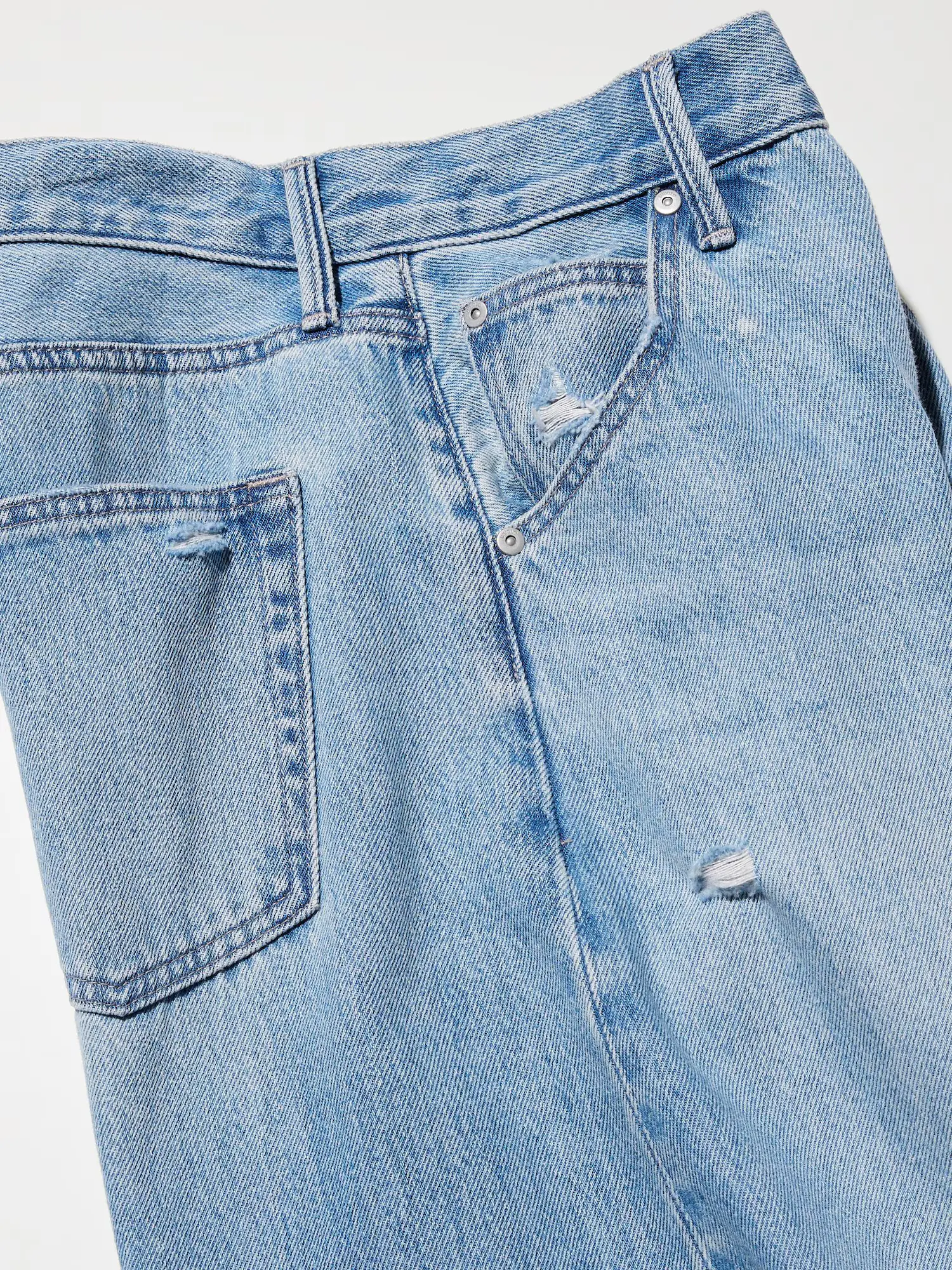 ユニクロバギーカーブジーンズ生地