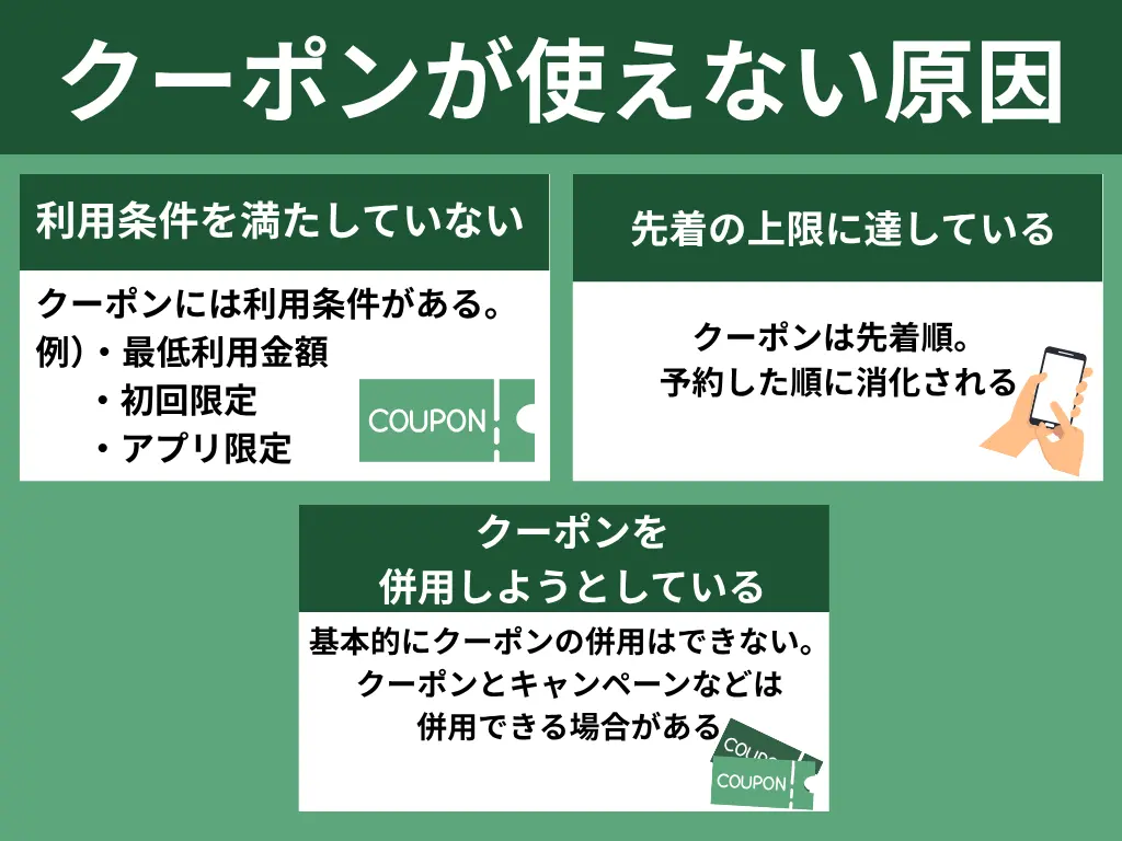 トリップドットコムクーポン使えない原因