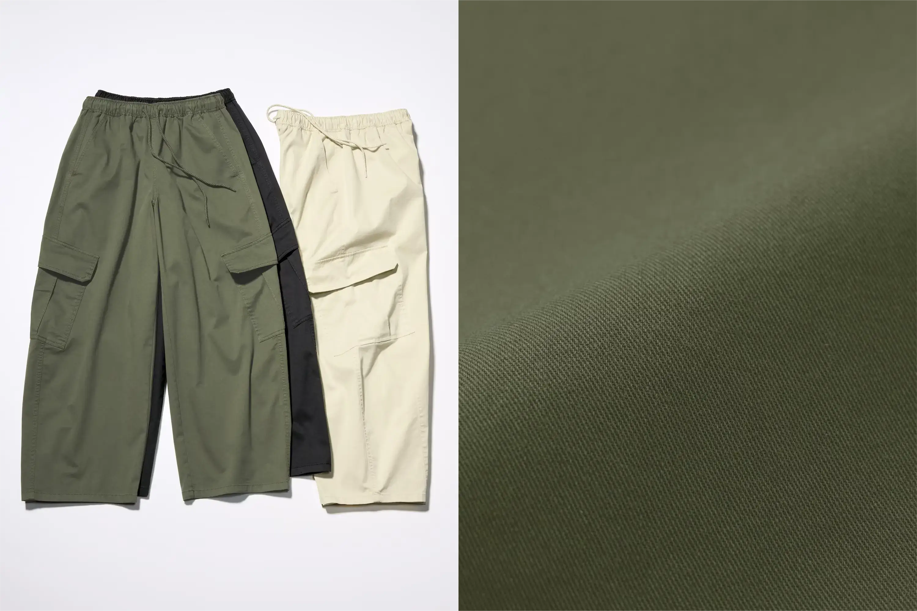 GUカーゴバレルアンクルパンツカラバリ