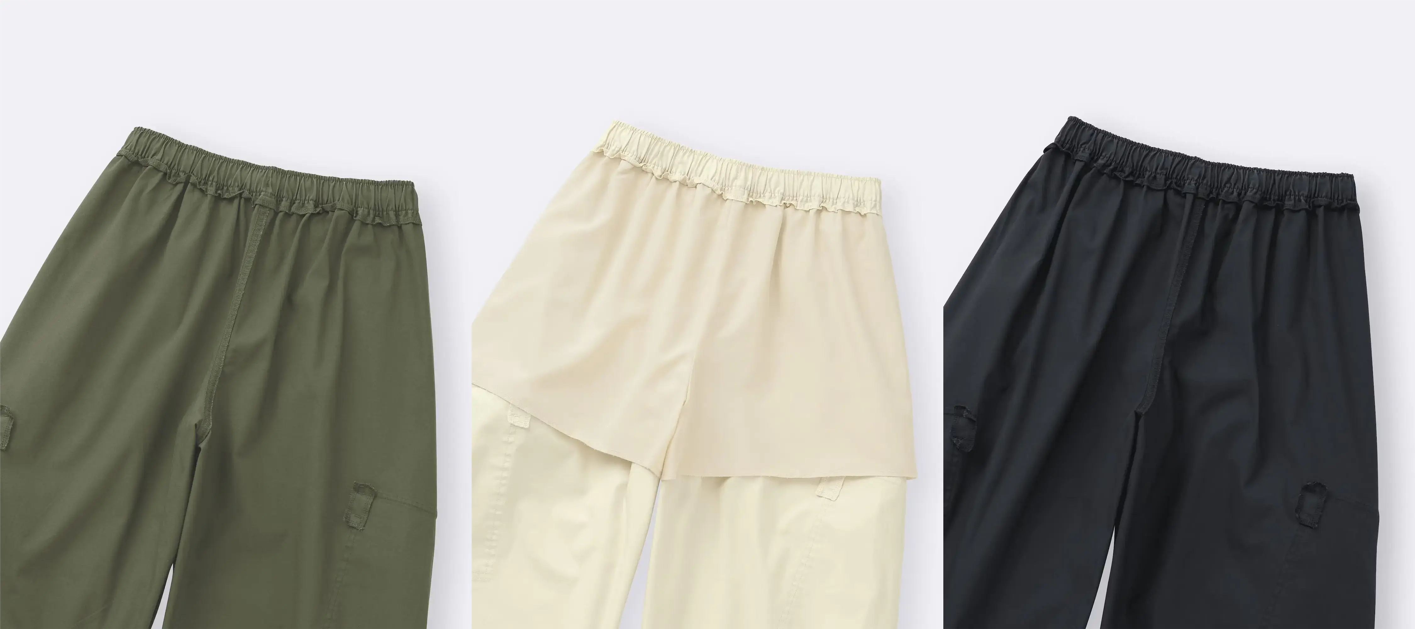 GUカーゴバレルアンクルパンツ裏地