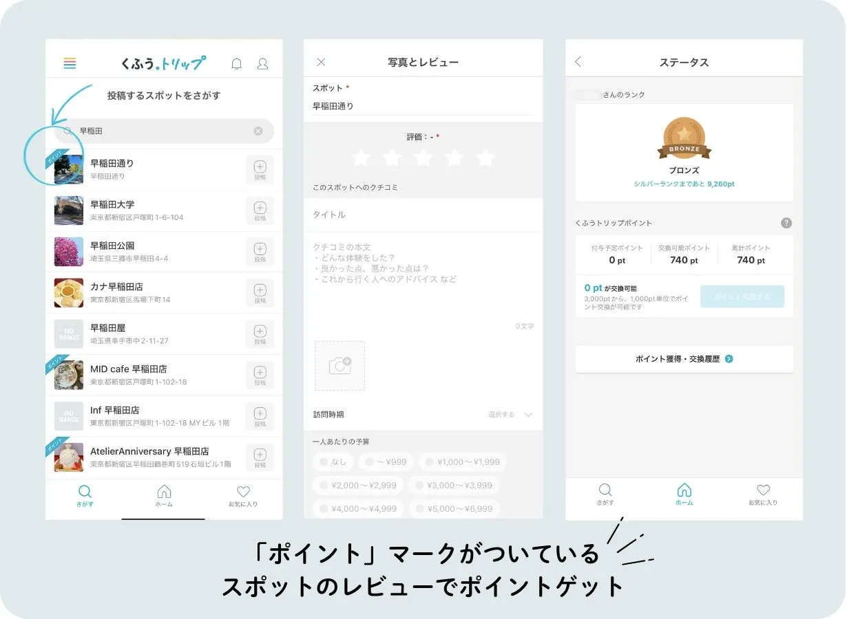 レビューするだけで稼げるポイ活アプリ