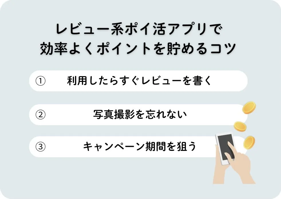 レビューするだけで稼げるポイ活アプリ