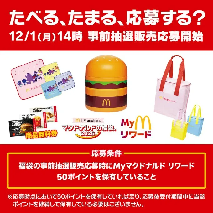 マクドナルドの福袋クーポン