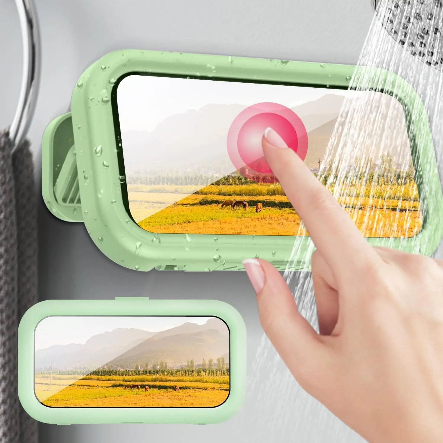 360°回転するスマホケース