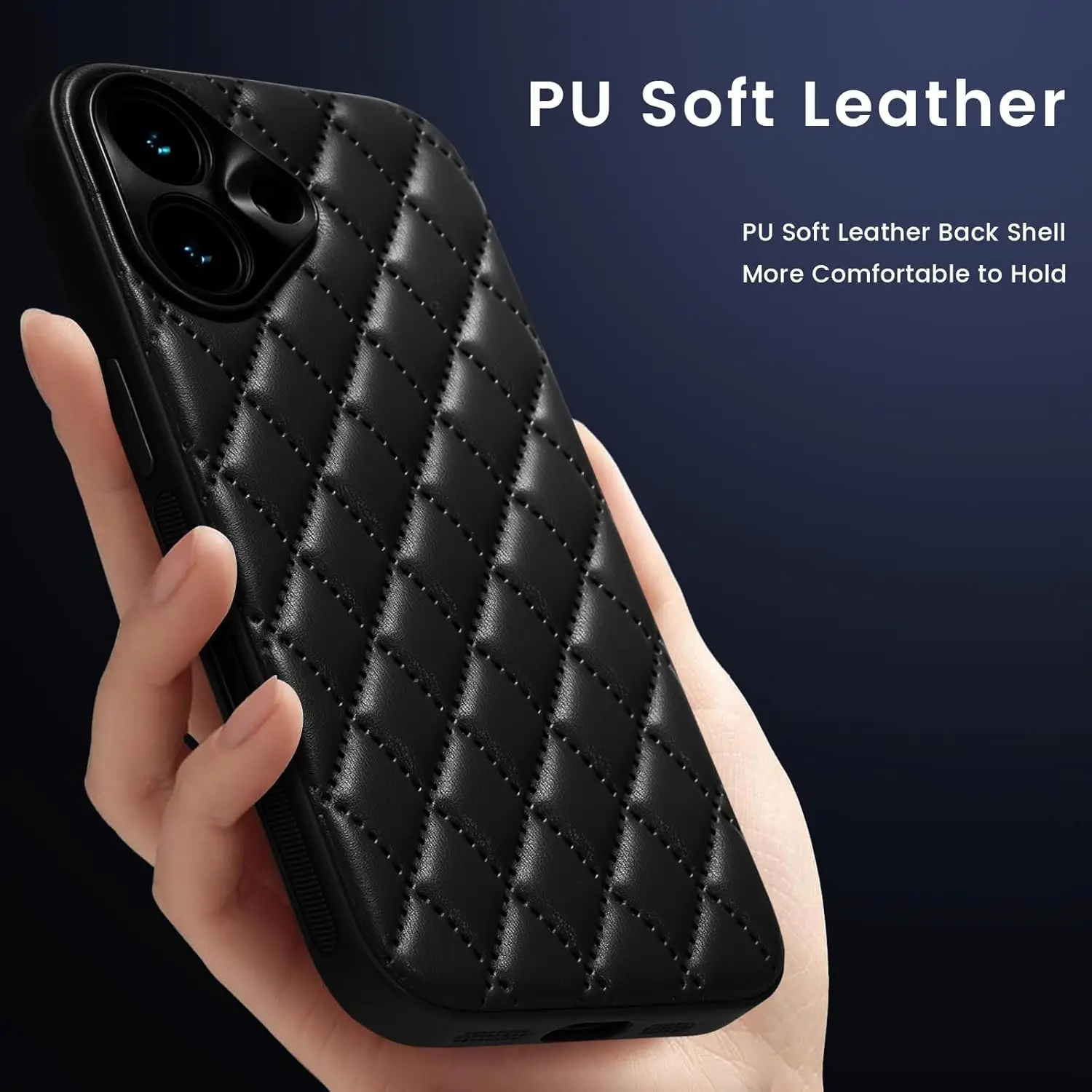 レザーライクバック&シリコンフレームケース