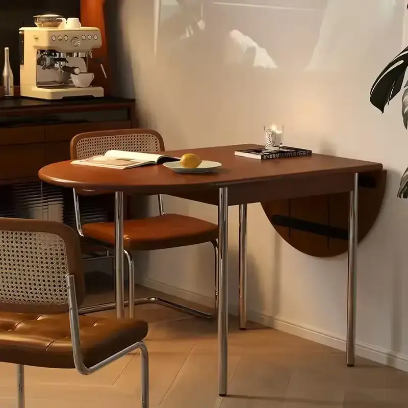 折りたたみ式伸縮楕円形ダイニングテーブル