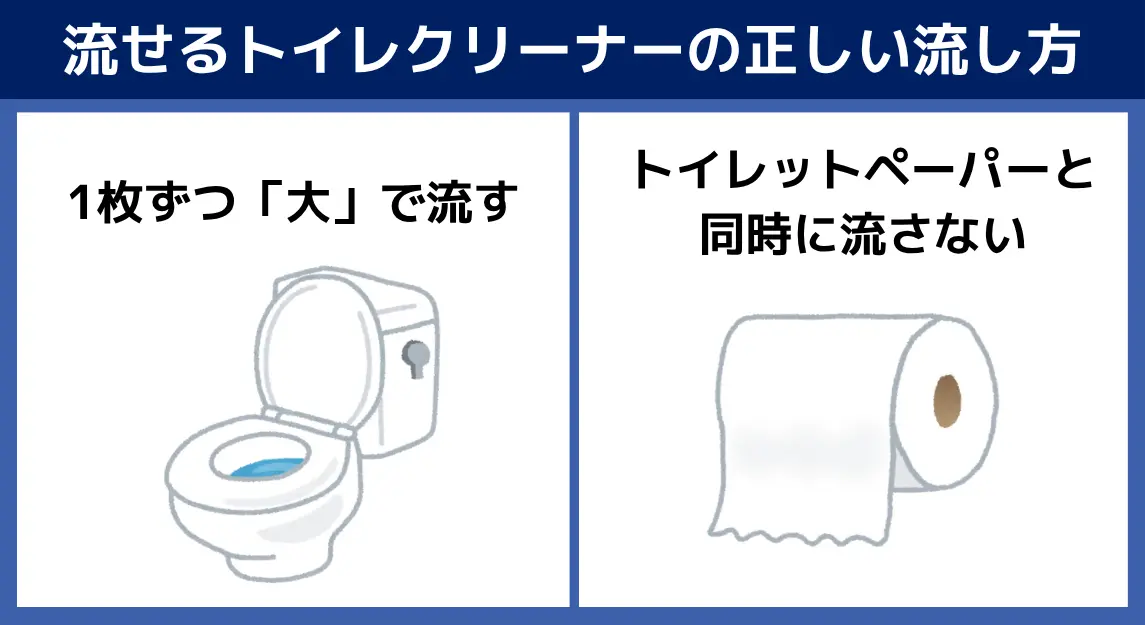 流せるトイレクリーナー正しい流し方