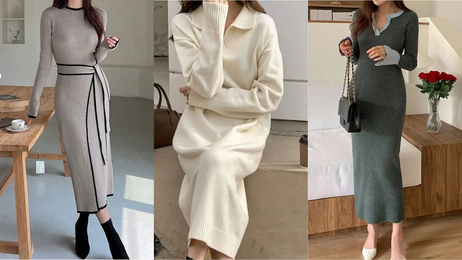 SHEINニットワンピース