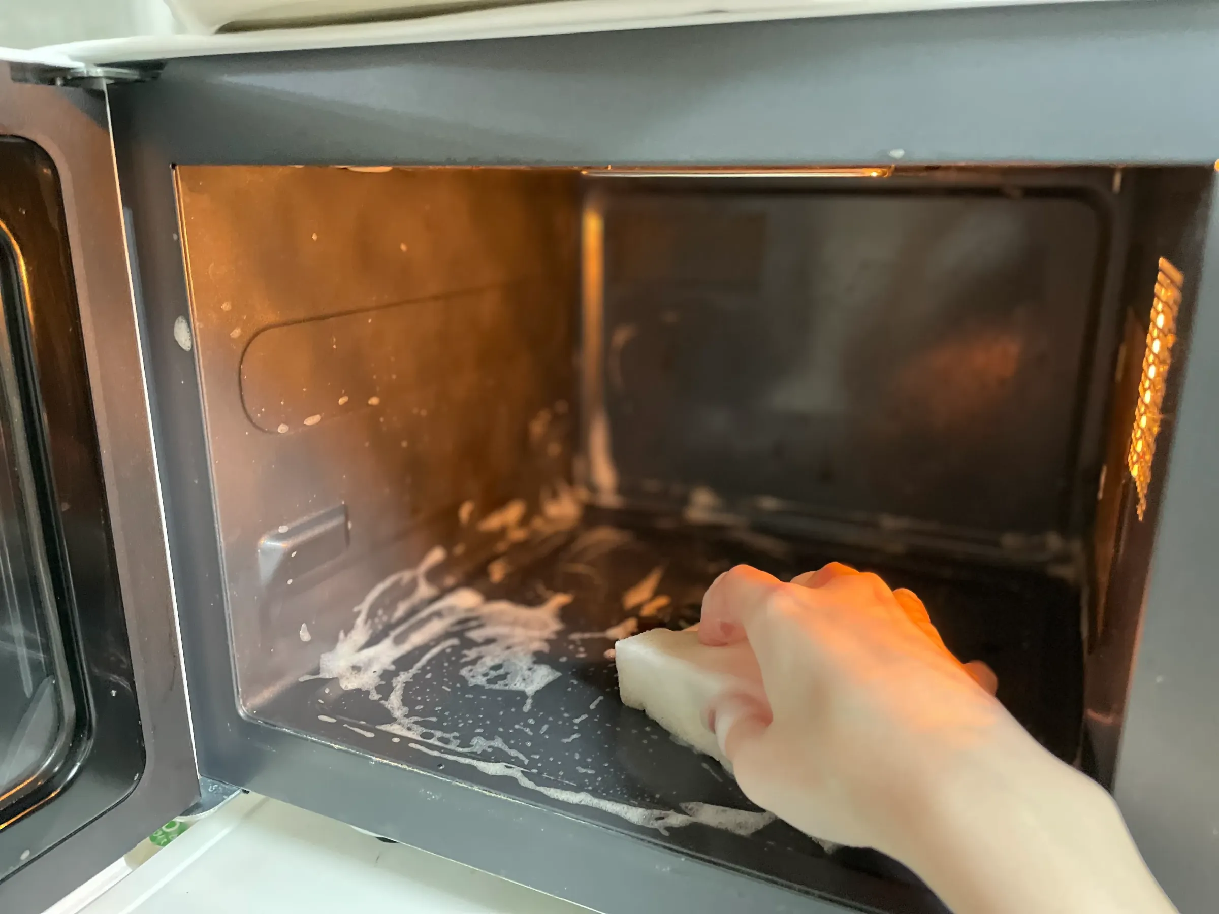 ダイソー電子レンジ掃除