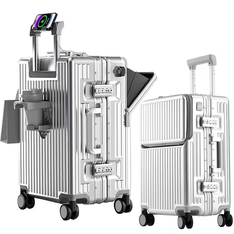 ヘビーデューティアルミフレームPCハードシェルスーツケース