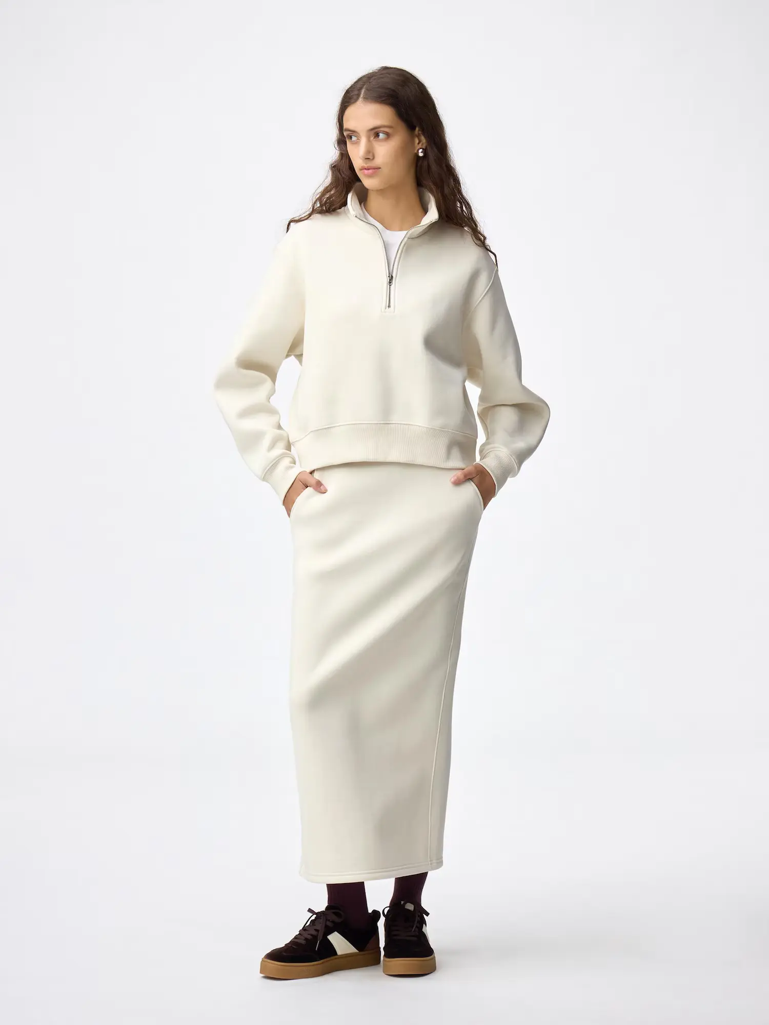 ヘビーウェイトスウェットナロースカートナチュラル