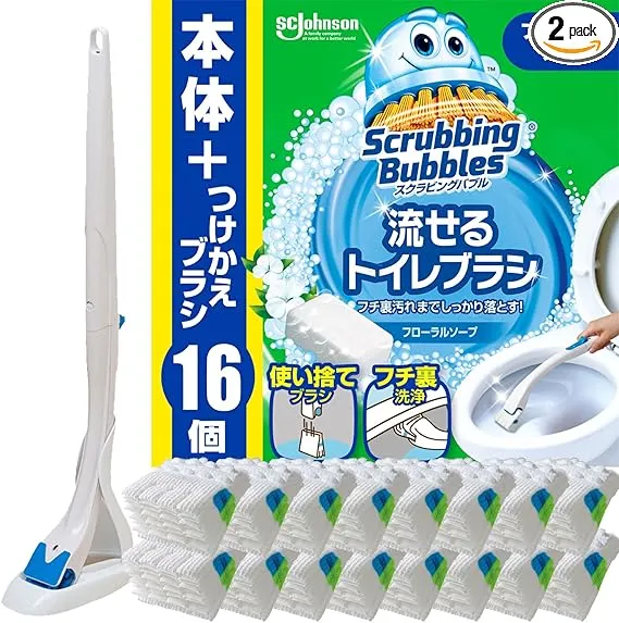 スクラビングバブル 流せるトイレブラシ フローラルソープの香り